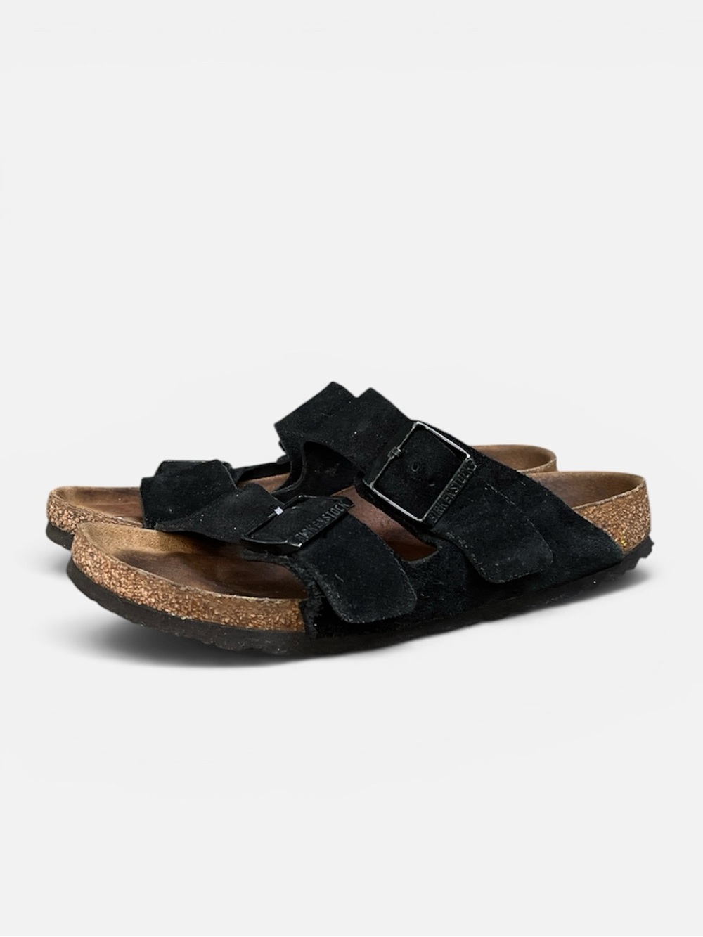 Birkenstock Arizona Two-Strap Sandal in Black Size EU 39; US 8-8 1/2 FLAWS - Picture 3 of 11